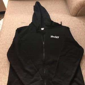 Black zip front sweat jacket